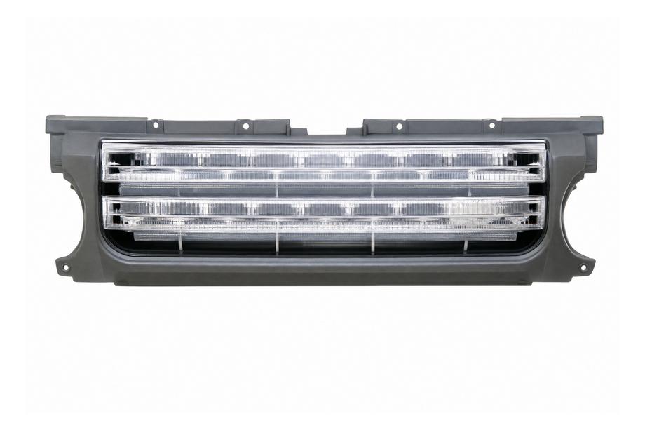 Land Rover Discovery III 2004–2009 Kühlergrill – grauer Rahmen / silbernes Gitter Image