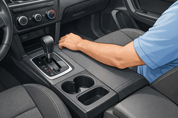 Was tun, wenn im Auto keine bequeme Armauflage rechts ist
