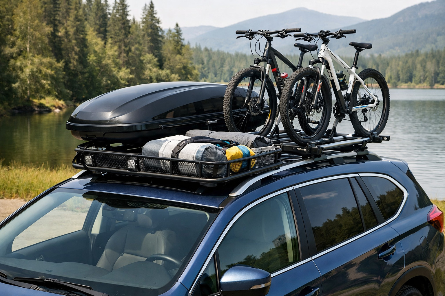 Starterpaket fürs Auto mit integrierter Reling: Was aufs Dach in den Urlaub