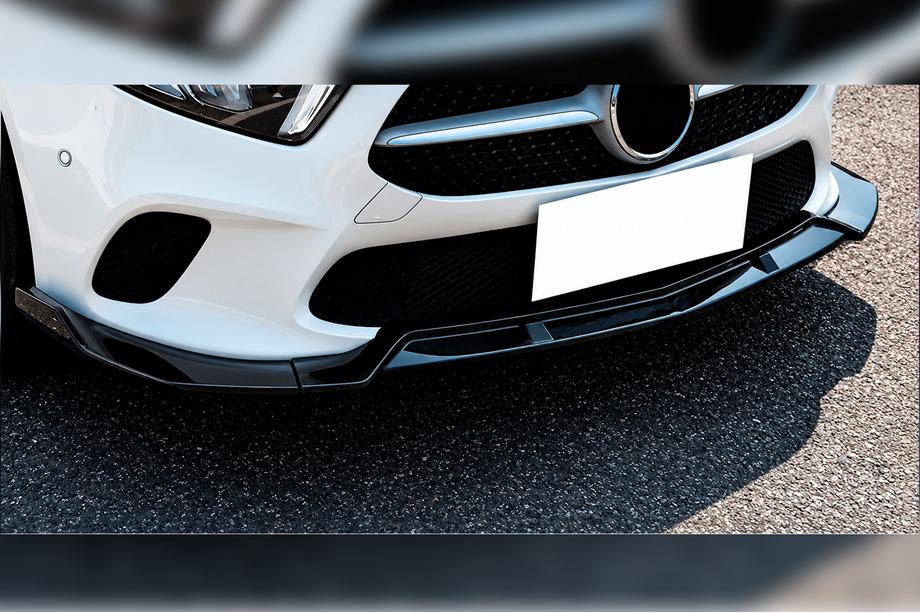 Mercedes A-class W177 2018- Frontlippe DPT V-1 (Schwarz Glanz) Image
