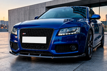 Audi A5 2007-2015 Frontlippe für Stoßstange Lip DPT V2 (für S-Line, 2007-2011, Schwarz Hochglanz) Foto 1