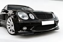 Mercedes E-class W211 2002-2009 DPT Frontlippe (für AMG, 2002-2006, Schwarz Hochglanz) Foto 1