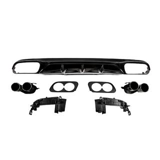 Heckdiffusor mit Auspuffendrohren E53-Design Black (für Base) Mercedes E-class W213 2016-2023 Foto 1
