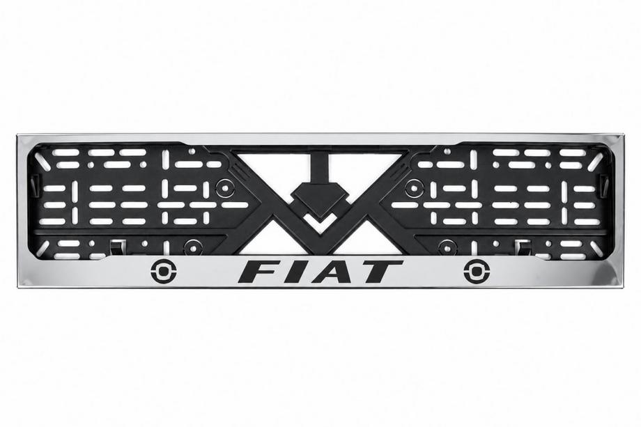 Fiat Kennzeichenhalter Chrom (1 Stk, Edelstahl) Foto 1