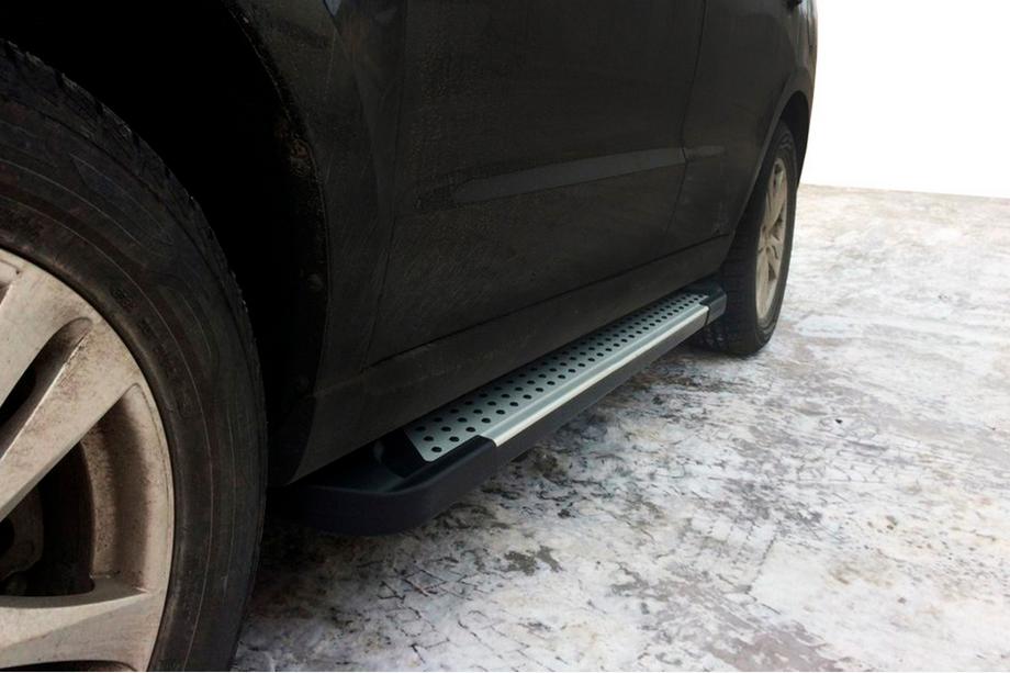Hyundai Santa Fe 2 2006-2012 Trittbretter Allmond Grey (2 Stk., Alu) Foto 3