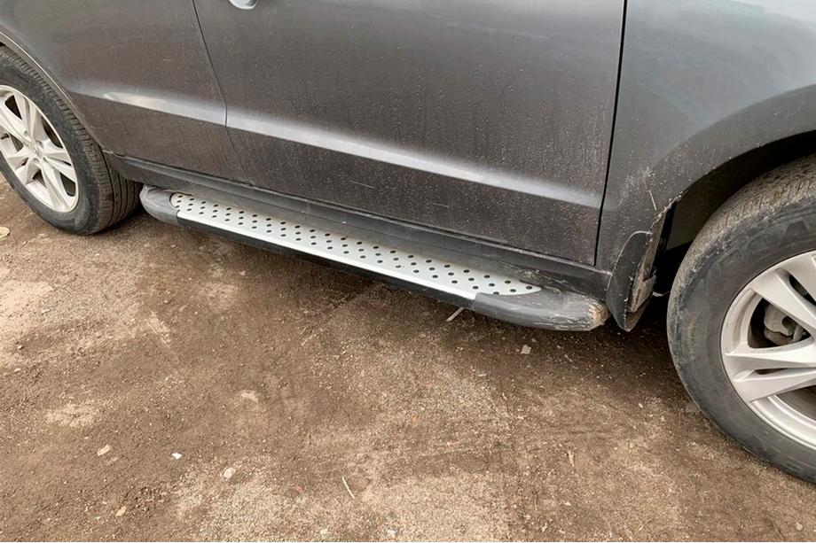Hyundai Santa Fe 2 2006-2012 Trittbretter Allmond Grey (2 Stk., Alu) Foto 4