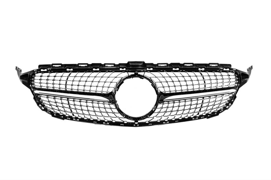 Mercedes C-class W205 2014-2021 Frontgrill Diamond Black (für Avantgarde/AMG-Line/C43 AMG) 2014-2018, mit Kamera Foto 1