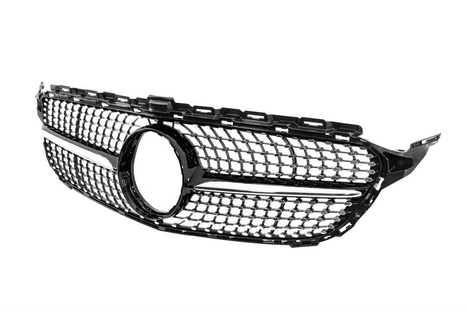 Mercedes C-class W205 2014-2021 Frontgrill Diamond Black (für Avantgarde/AMG-Line/C43 AMG) 2014-2018, mit Kamera Foto 2