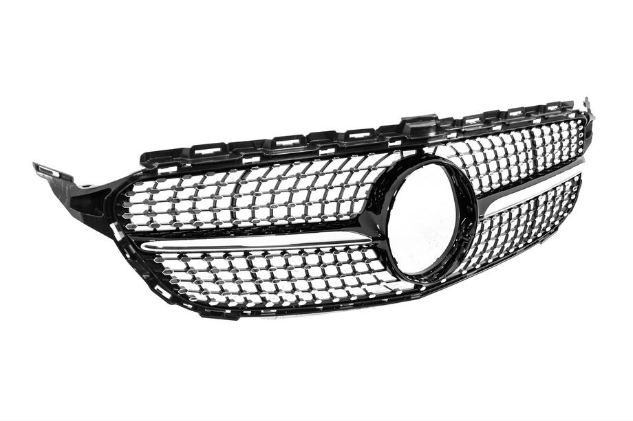Mercedes C-class W205 2014-2021 Frontgrill Diamond Black (für Avantgarde/AMG-Line/C43 AMG) 2014-2018, mit Kamera Foto 3