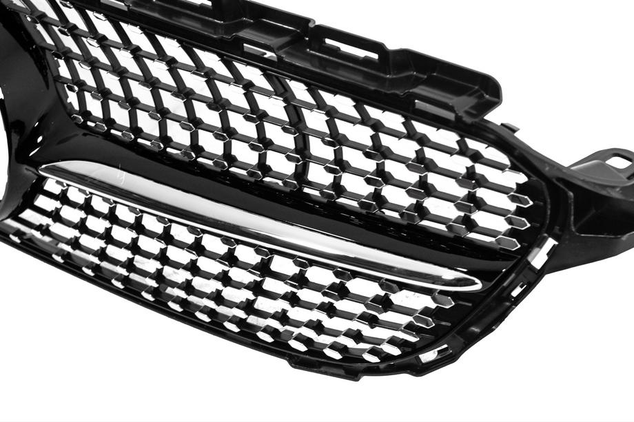 Mercedes C-class W205 2014-2021 Frontgrill Diamond Black (für Avantgarde/AMG-Line/C43 AMG) 2014-2018, mit Kamera Foto 4