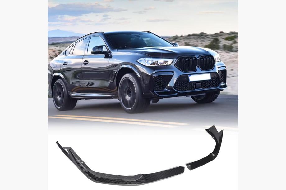 BMW X6 G06 2019–2027 Carbon-Abdeckungen für Frontstoßfänger Flap (2018-2022, Carbon) Foto 1