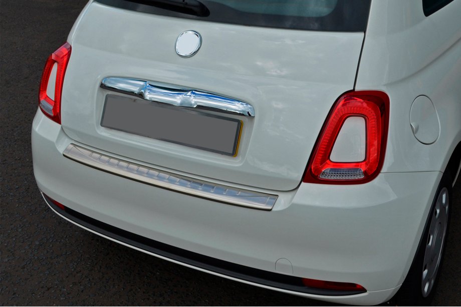 Fiat 500/500L 2013-2022 Heckstoßstangenabdeckung 3D/Cabrio (OmsaLine, Edelstahl) Image