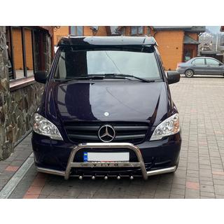 Frontscheibenblende (schwarz glanz, 5mm) Mercedes Vito W639 2004-2014 Foto 4