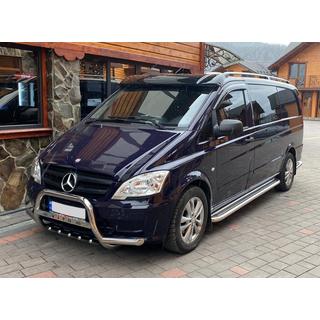 Frontscheibenblende (schwarz glanz, 5mm) Mercedes Vito W639 2004-2014 Foto 3