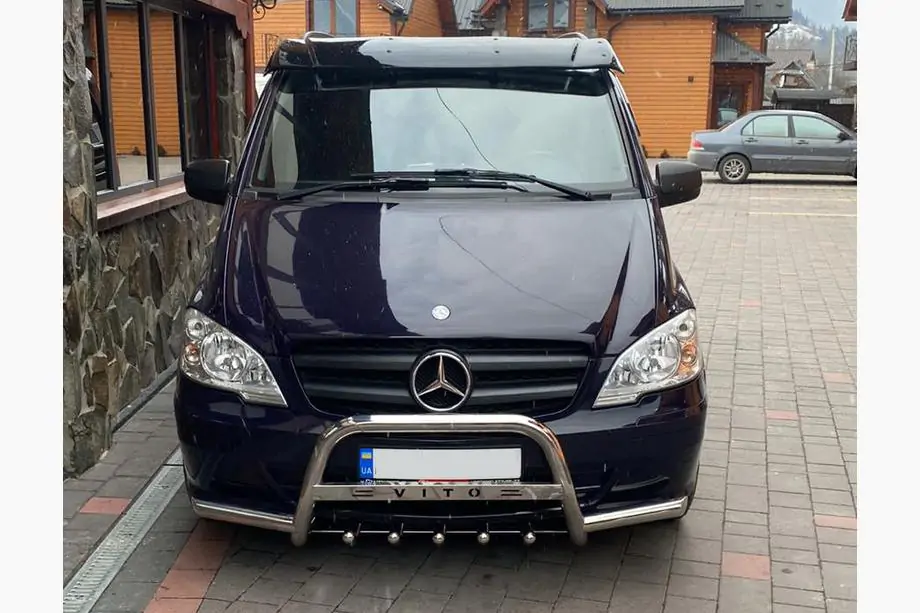 Mercedes Vito W639 2004-2014 Frontscheibenblende (schwarz glanz, 5mm) Foto 4