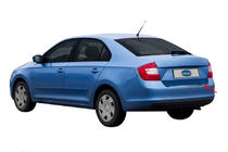 Skoda Rapid 2012-2019 Heckstoßstangenabdeckung OmsaLine (Sedan, Edelstahl) Foto 2