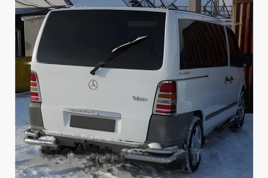 Mercedes Vito W638 1996-2003 Chrom Blenden für Rückleuchten (2 Stk, Edelstahl) Image