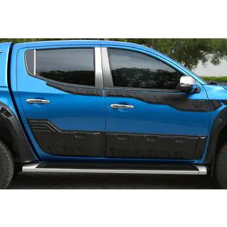 Edelstahl Türsäulen Zierleisten (6 Stk) Mitsubishi L200 2006-2015 Foto 1