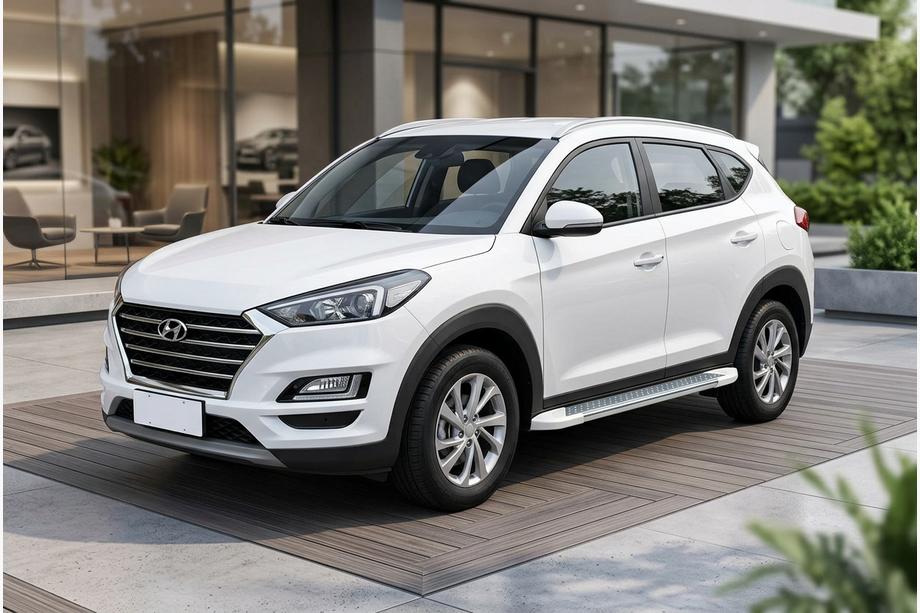 Hyundai Tucson TL 2016-2021 Seitenschweller Allmond White (2 Stk., Aluminium) Image