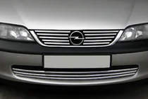 Opel Vectra B 1995-2002 Chrom Kühlergrill Abdeckungen (Edelstahl) Foto 1