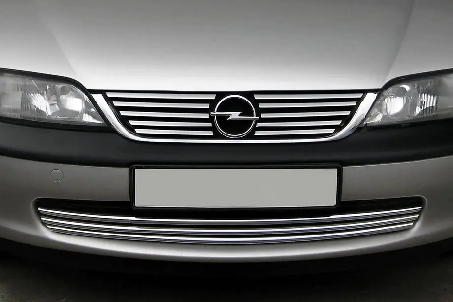 Opel Vectra B 1995-2002 Chrom Kühlergrill Abdeckungen (Edelstahl) Image