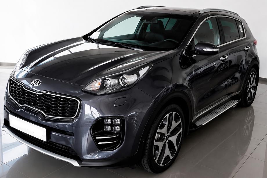 Kia Sportage 2015-2021 Trittbretter Allmond Grey (2 Stk., Aluminium) Image