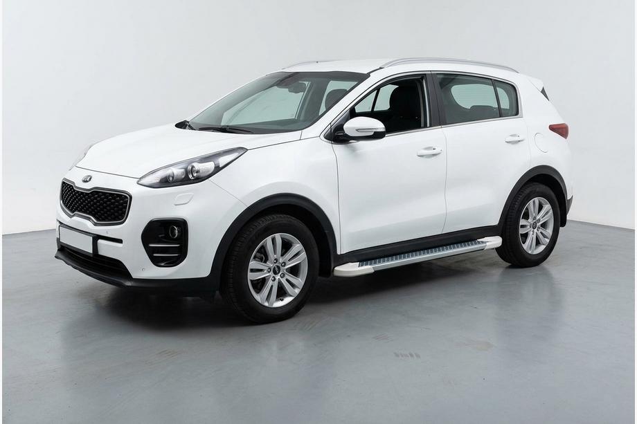 Kia Sportage 2015-2021 Seitenschweller Allmond White (2 Stk., Aluminium) Image
