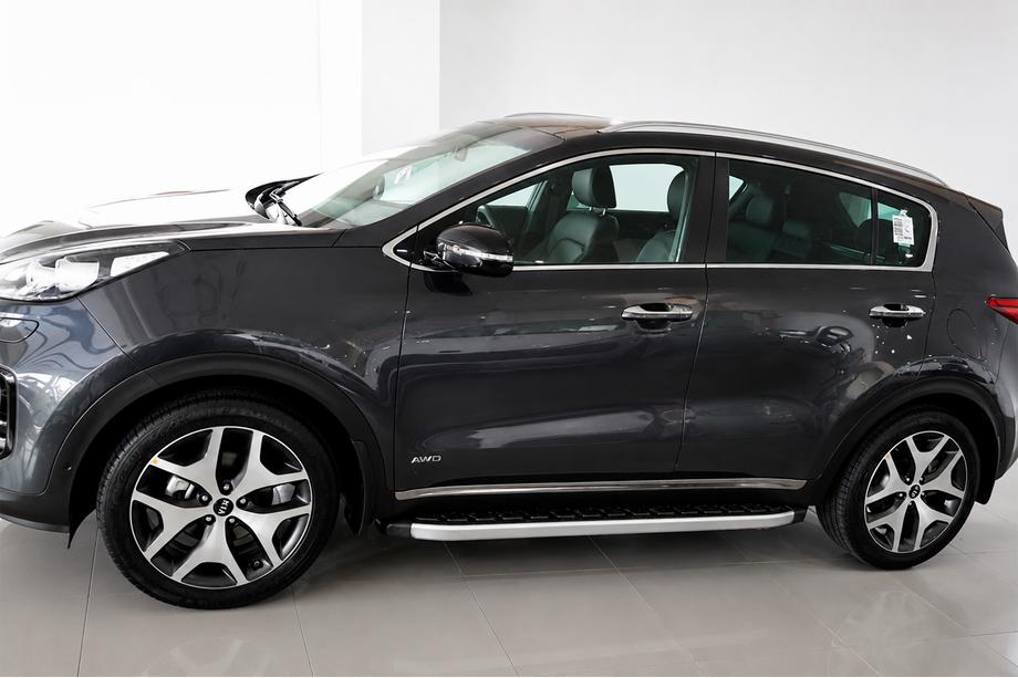 Kia Sportage 2015-2021 Seitenschweller Fullmond (2 Stk., Aluminium) Image