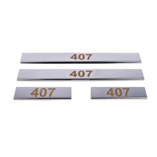 Einstiegsleisten Edelstahl Carmos V1 4 Stück Peugeot 407 2004-2011 Foto 2