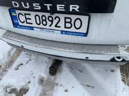 Dacia Duster 2008-2018 Heckstoßstangenabdeckung Carmos V1 mit Kante (Edelstahl) Foto 2