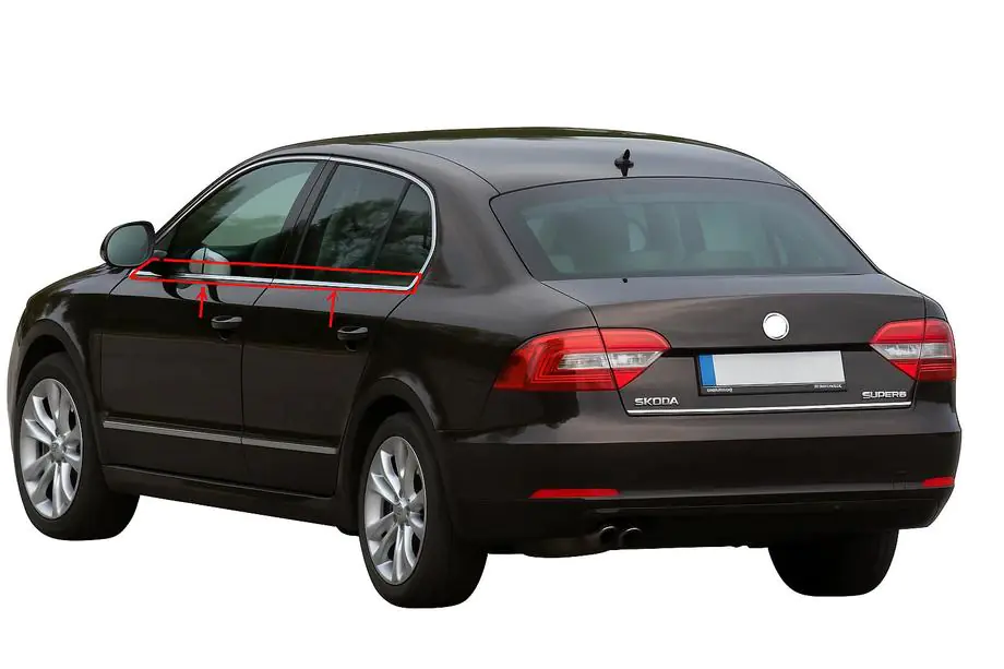Skoda Superb 2009-2015 Fensterzierleisten Edelstahl (4 Stk) Image