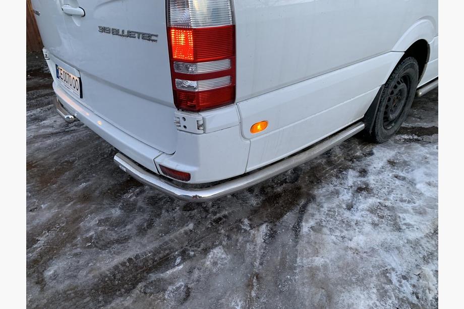 Mercedes Sprinter W906 2006–2018 Seitliche Rohre hinter dem Hinterrad, eckig (2 Stk, Edelstahl) ExtraLang Foto 10