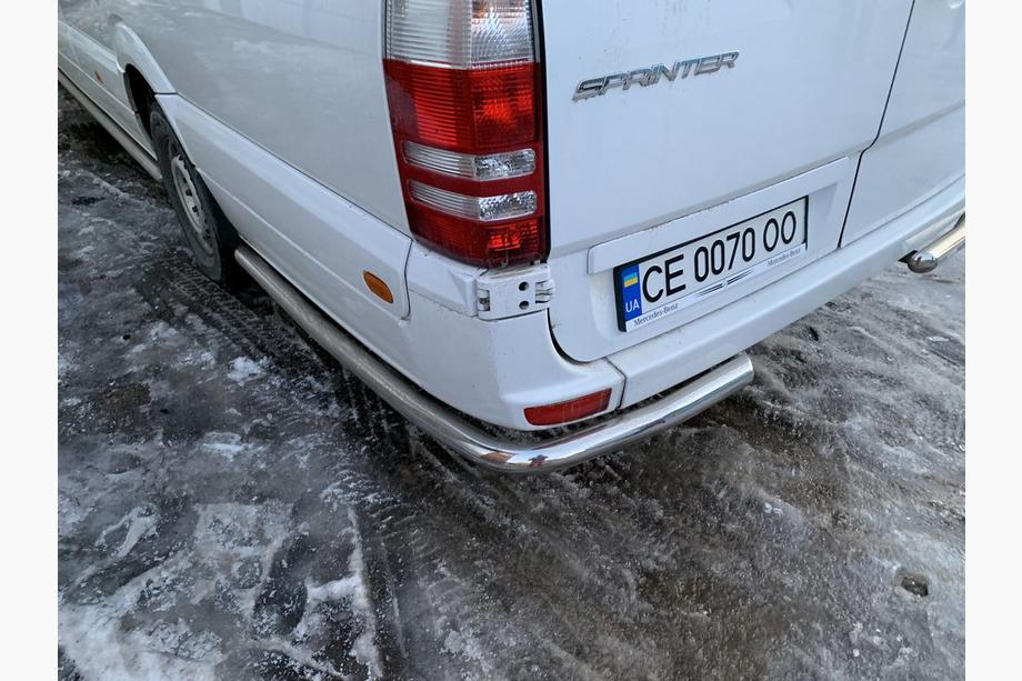 Mercedes Sprinter W906 2006–2018 Seitliche Rohre hinter dem Hinterrad, eckig (2 Stk, Edelstahl) ExtraLang Foto 11