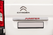 Citroen Jumper 2007-2025 Chromleiste über dem Kennzeichen mit LED-Rot (Edelstahl) Foto 1