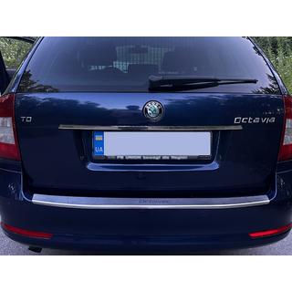 Chromleiste über dem Kennzeichen Carmos (Edelstahl) Skoda Octavia II A5 2010-2013 Foto 2