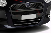 Fiat Doblo II 2010-2022 Kühlergrill Abdeckung (2010-2015, Oben, Edelstahl) Foto 1