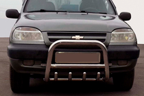 Chevrolet Niva 1998-2020 Frontbügel QT006 (Edelstahl) Foto 1