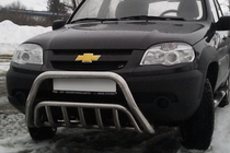 Chevrolet Niva 1998-2020 Frontbügel WT002 (Edelstahl) Foto 1