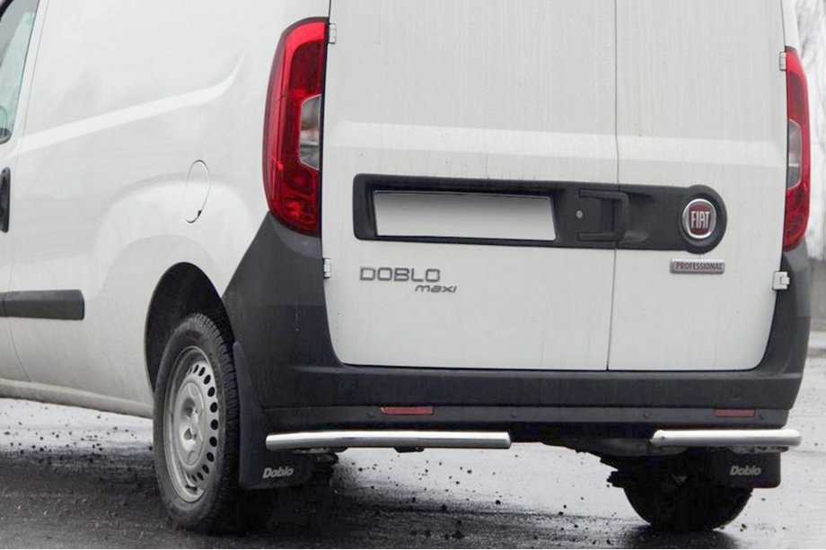 Fiat Doblo II 2010-2022 Hintere Eckschutzrohre AK003 (Edelstahl) Image