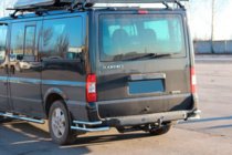 Ford Transit 2000–2014 Hintere Eckschutzrohre AK003-Double (Edelstahl) Foto 3