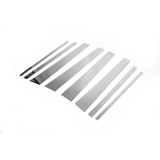 Edelstahl Türsäulen Zierleisten (8 Stk) Toyota Land Cruiser Prado 120 2002-2009 Foto 3