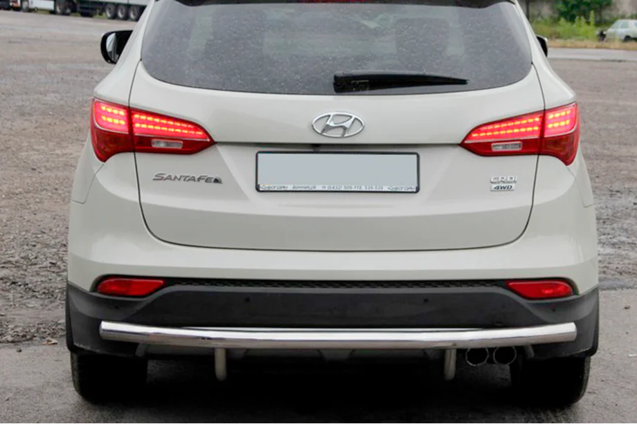 Hyundai Santa Fe 3 2012-2018 Heckbügel AK002 (Edelstahl) Image