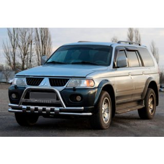 Frontschutzbügel ST015↗WT (Edelstahl) Mitsubishi Pajero Sport 1996-2007 Foto 1