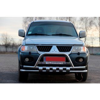 Frontschutzbügel ST015↗WT (Edelstahl) Mitsubishi Pajero Sport 1996-2007 Foto 2