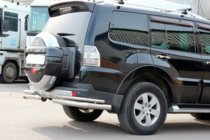Mitsubishi Pajero Wagon IV 2006-2021 Heckbügel AK003 Doppel (Edelstahl) Foto 3