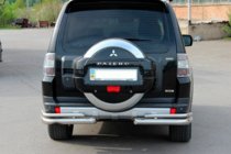 Mitsubishi Pajero Wagon IV 2006-2021 Heckbügel AK003 Doppel (Edelstahl) Foto 2