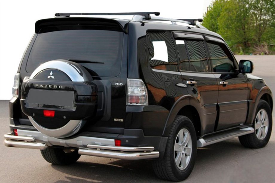 Mitsubishi Pajero Wagon IV 2006-2021 Heckbügel AK003 Doppel (Edelstahl) Image