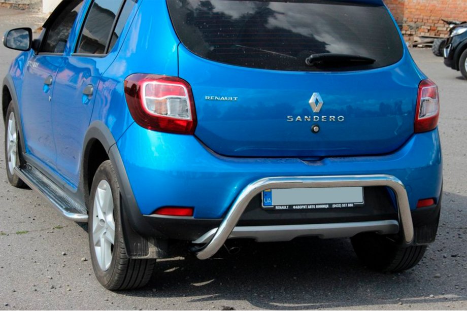 Dacia Sandero 2013-2020 Heckbügel AK007 (Edelstahl) Image