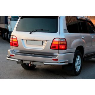 Hintere Eckschutzrohre AK003-Double (2 Stk., Edelstahl) Toyota Land Cruiser 100 1998-2007 Foto 2