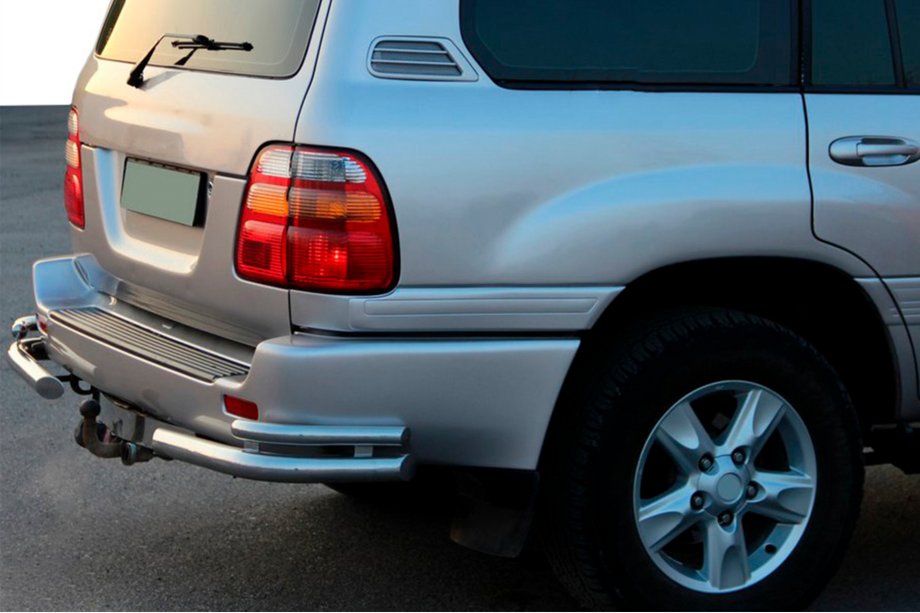 Toyota Land Cruiser 100 1998-2007 Hintere Eckschutzrohre AK003-Double (2 Stk., Edelstahl) Foto 1